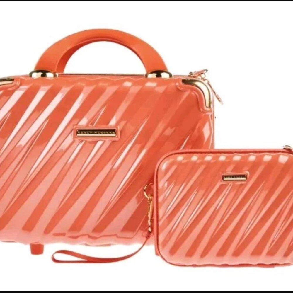 Marcy McKenna Orange Travel Case and Mini Case